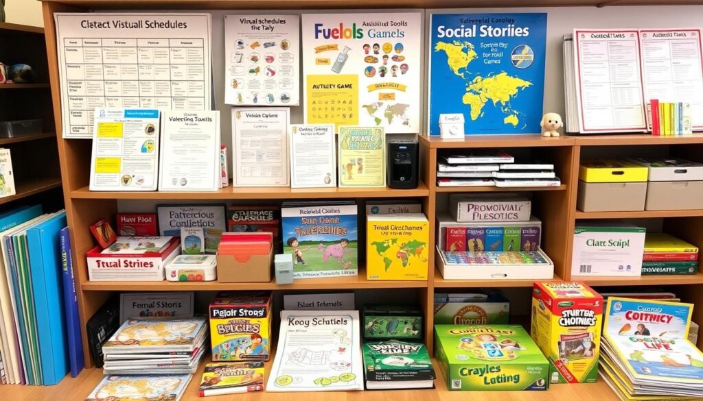 A collection of educational resources and tools designed for autistic children A collection of educational resources and tools designed for autistic children