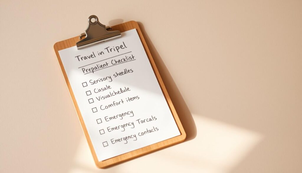 autism travel preparation checklist