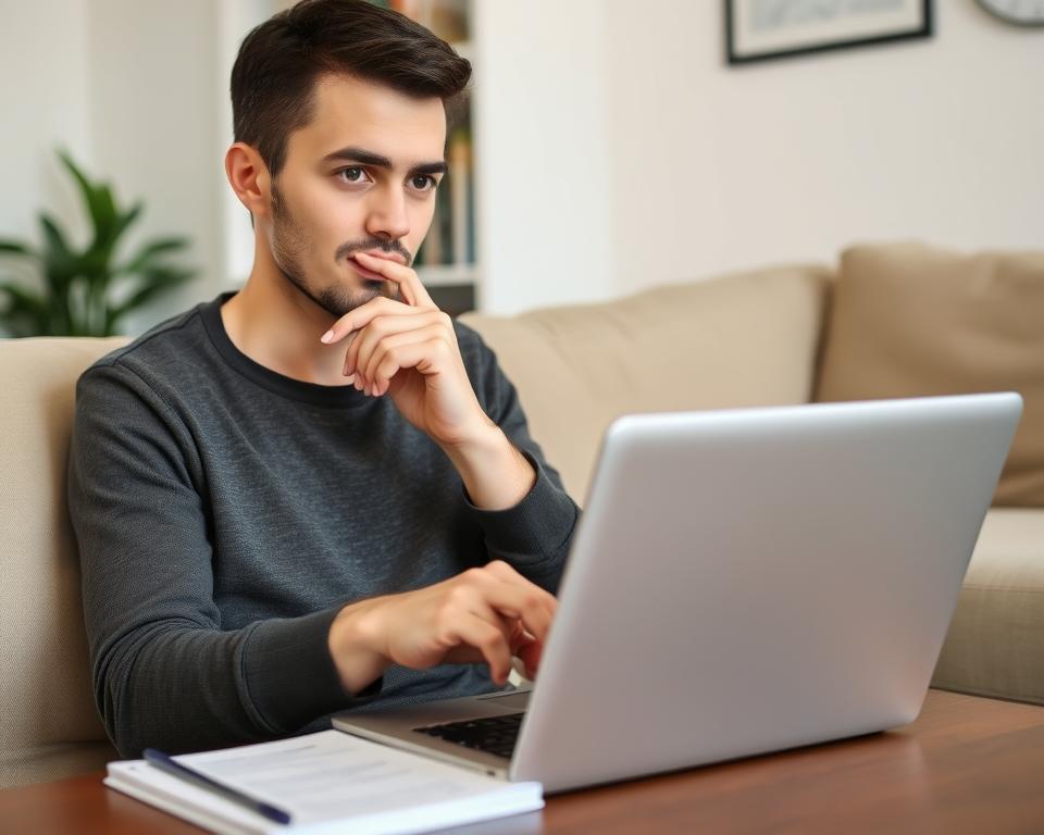 Person researching answers to questions about dating and relationships for individuals with autism
